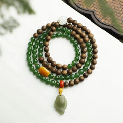 ✨ Natural Agarwood DIY Bracelet ✨ —6mm Feminine Delicate Style • Jade • Beeswax • Hetian Jade • Nanhong