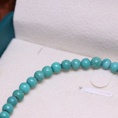 4.4mm Natural Turquoise Bead Bracelet w/ Antique Amber & Jadeite ✨ Stone of Kings Gift Set