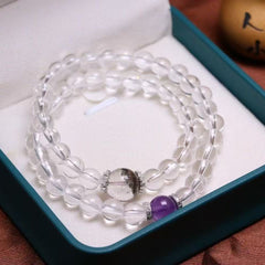 7mm Natural Clear Quartz Bracelet ✨ Cosmic Energy Battery + Focus Booster