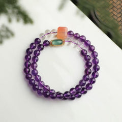 🔥 2025 Pluto's Fire Amethyst Bracelet ✨ Royal Purple Energy Stone｜NASA-Approved 447nm Frequency｜Changes Color Under Stress｜