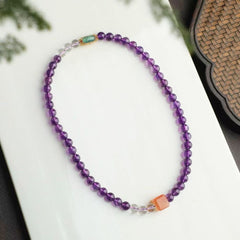 🔥 2025 Pluto's Fire Amethyst Bracelet ✨ Royal Purple Energy Stone｜NASA-Approved 447nm Frequency｜Changes Color Under Stress｜