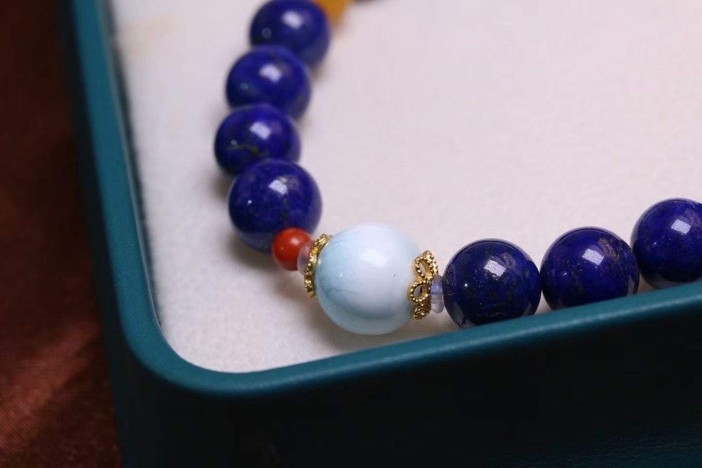 🔥 Royal Lapis Lazuli Bracelet ✨ 8mm Afghan Stone + Baltic Amber | Cleopatra's Truth Serum | UV Reactive Gold Flecks |
