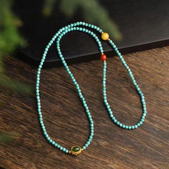 💎 Triple Loop Turquoise Bracelet ✨ 2.8mm Natural Stone + Silver & Coral｜Boho Chic Stack｜Healing Energy Jewelry